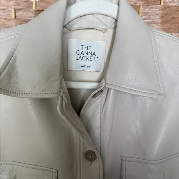 ARITZIA Wilfred Ganna Faux Leather Jacket - Relaxed Fit - Picture 2 of 4